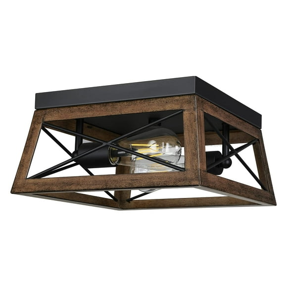 Lámpara de techo DEWENWILS Farmhouse de metal con montaje empotrado, 2 luces