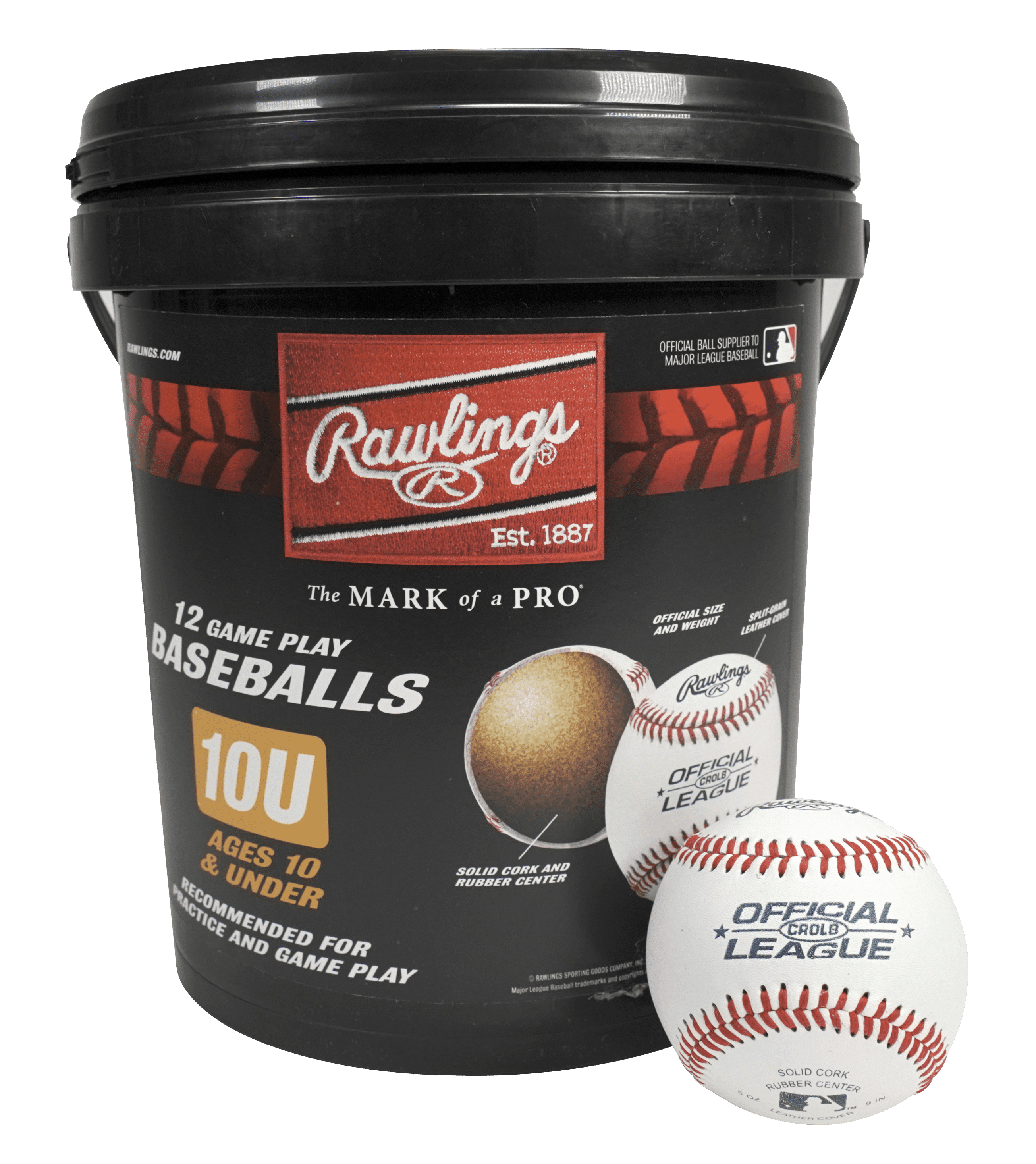 RECREATIONAL GRADE BASEBALLS Rawlings Official League 24 Baseball Durable Bucket 