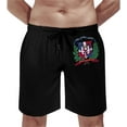 thumbnail image 4 of Men's Dominican Flag Novelty Swimtrunks Beach Shorts Pants with Pockets S S-3XL, 4 of 7