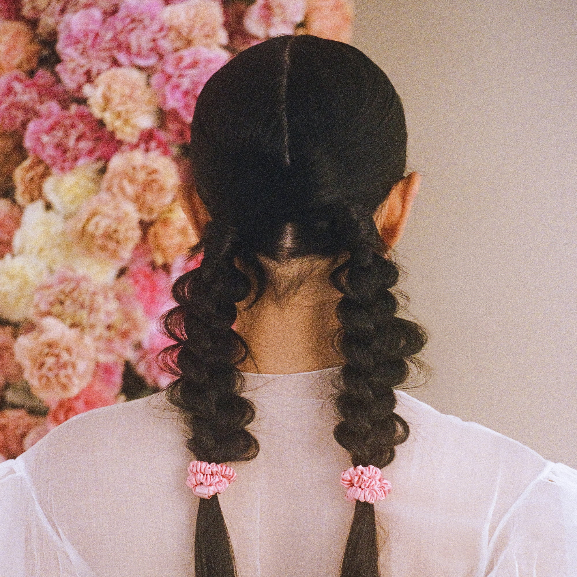 slip pure silk skinny scrunchies - rose