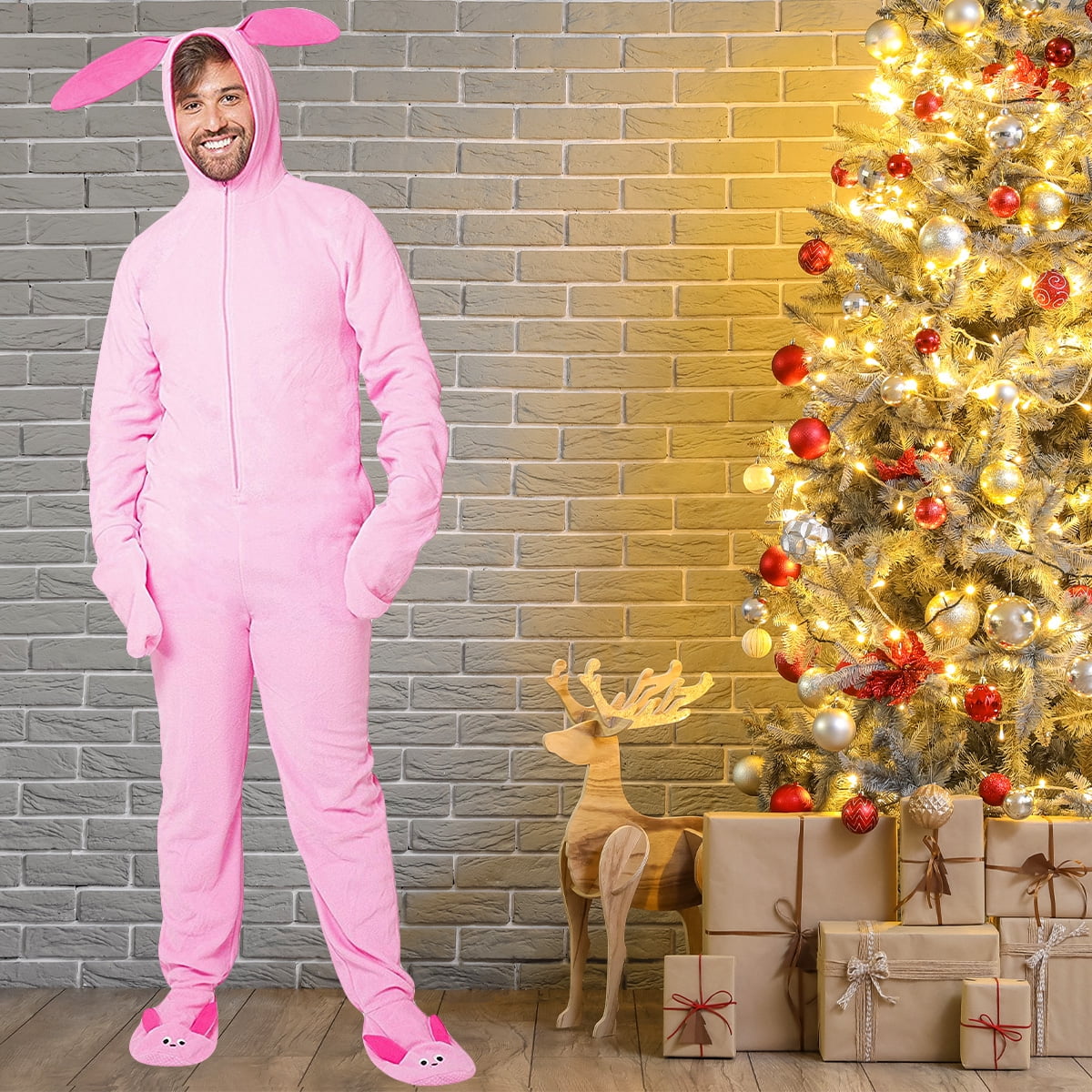 A Christmas Story Family Pajamas Ralphie Pink Bunny Matching Onesie