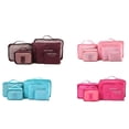 thumbnail image 4 of Bolsa organizadora de viaje Bolsas cuadradas de almacenamiento de equipaje Bolsa de ropa Estuche Cubos de embalaje Se adapta a viajes 6 piezas, 4 of 7