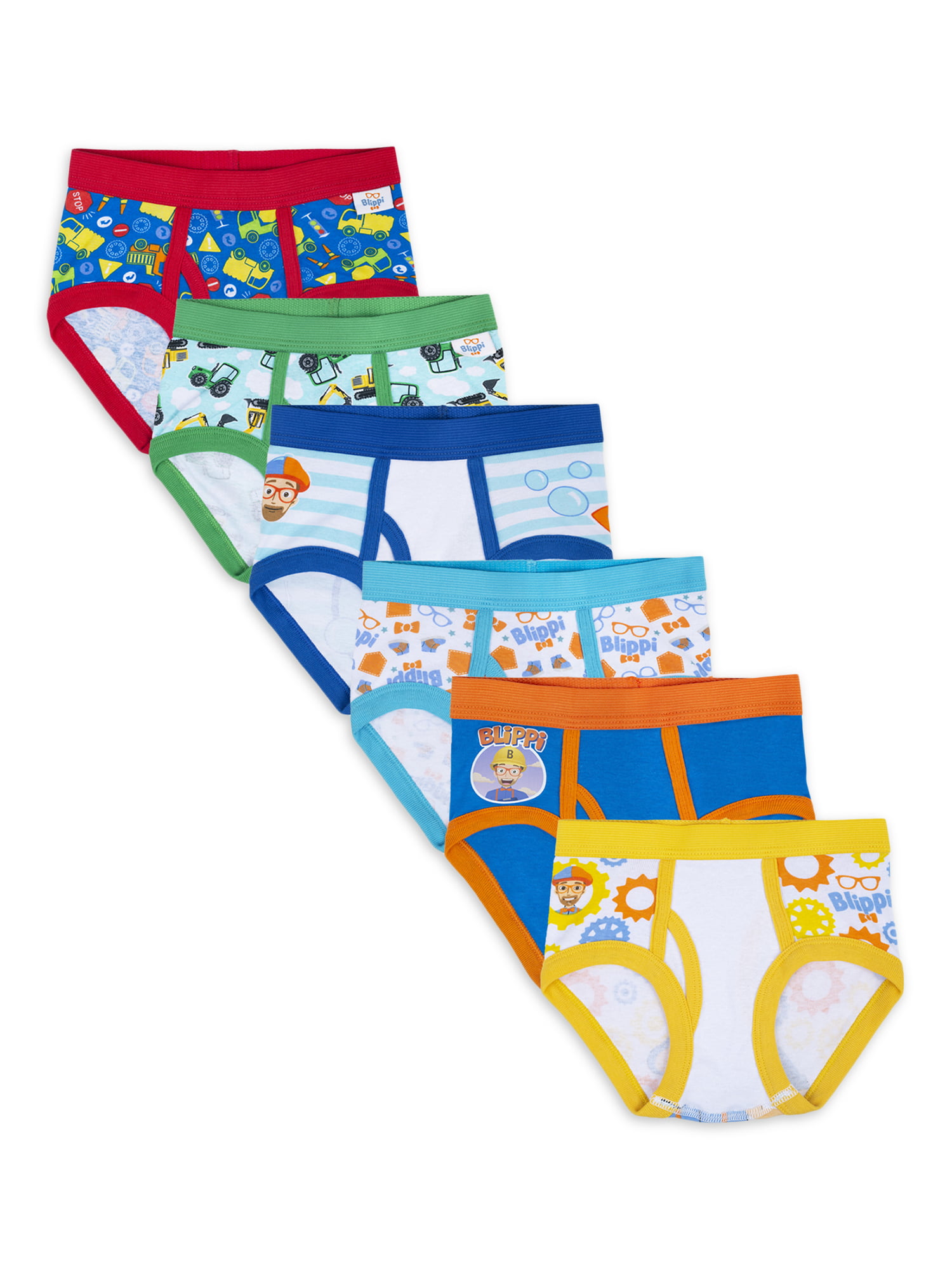 Blippi Toddler Boys Brief Underwear, 6-Pack, 2T-4T - Walmart.com
