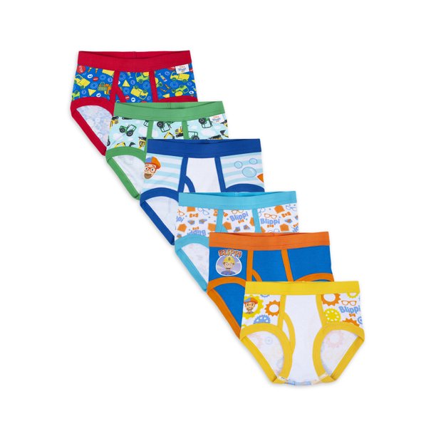 Blippi Toddler Boys Brief Underwear, 6Pack, 2T4T