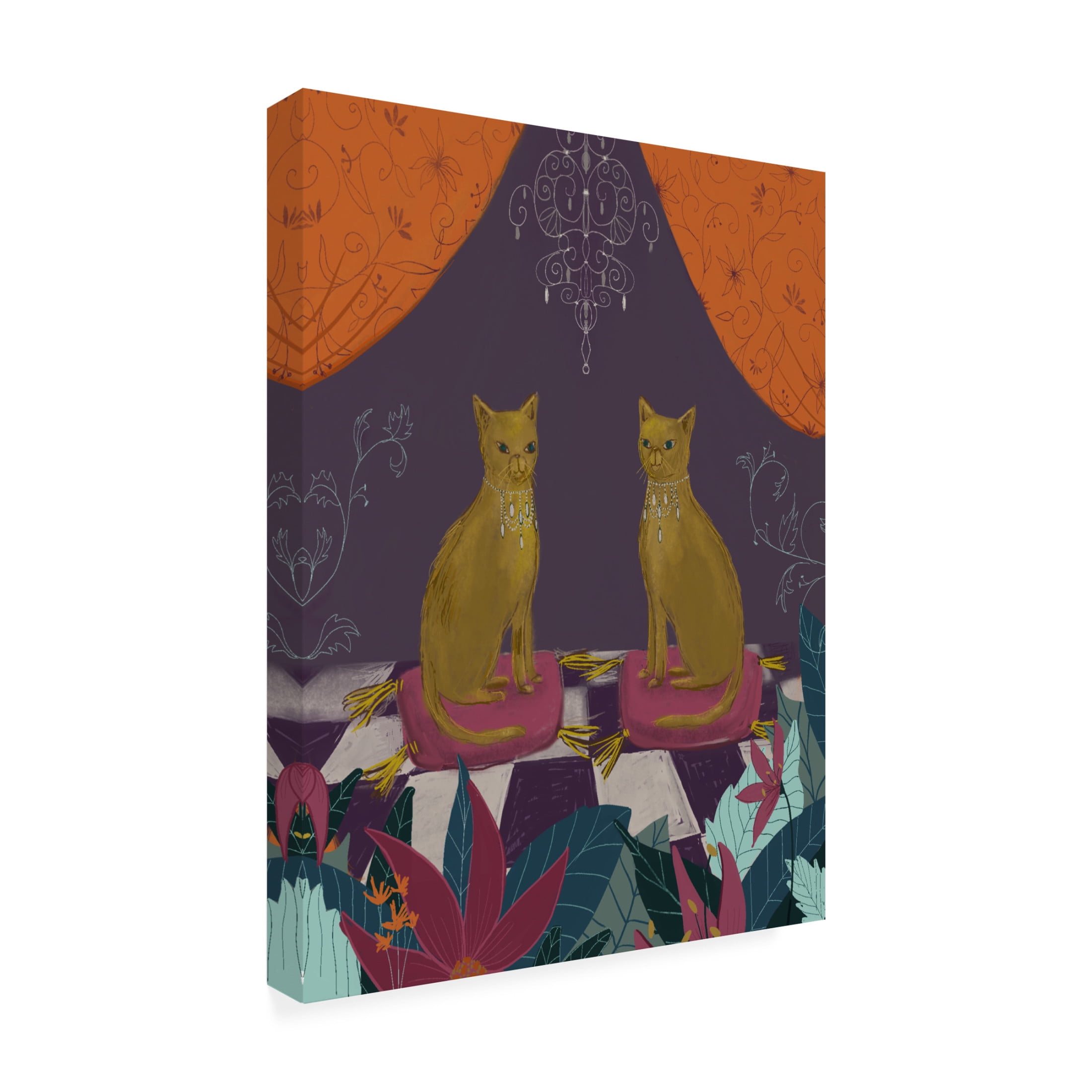 Canvas Wall Art - Christine Rotolo 'Palace Pets 1' Wall Art for Living Room, Bedroom, or Office Décor by Trademark Fine Art - 24 x 32 Inches