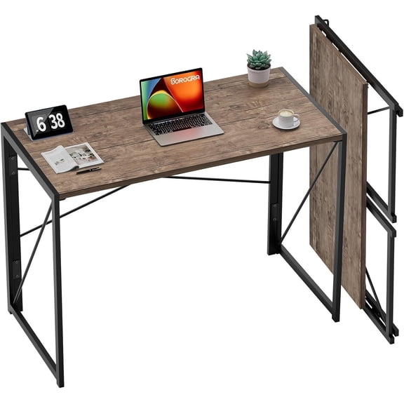 Coavas Folding Desk No Assembly Required 39.4" Writing Computer Desk