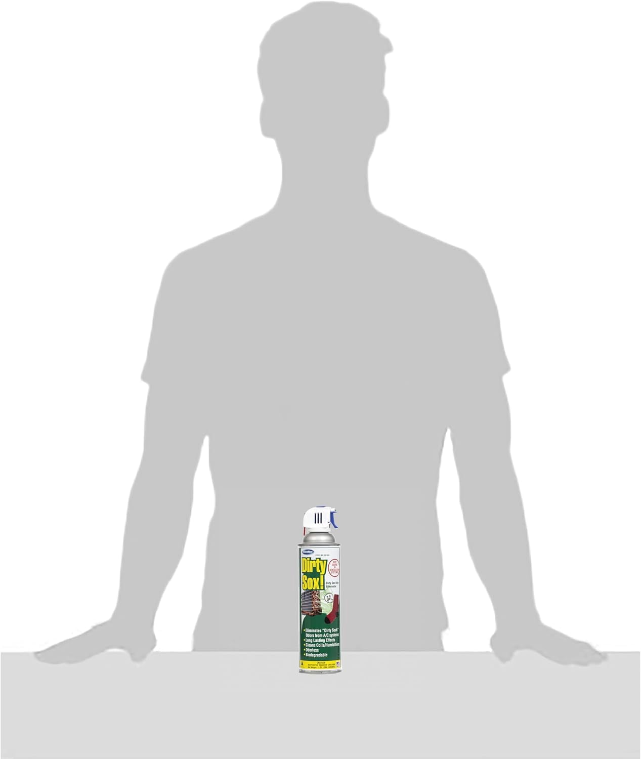 ComStar Dirty Sox Odor Eliminator Aerosol with Trigger Spray, 14 Oz, A/C System Odor Neutralizer & Cleaner, Cleans Coils & Humidifier Filters, Safe on Metal, Made in USA, (Pack of 12)