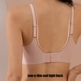 thumbnail image 6 of Women's Invisible Everyday Wear Bra Semi Fixed Cups Minimizing Effect Lightweight Nylon Thin Straps Underwear Bralette, 6 of 18