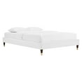 thumbnail image 2 of Modway Harlow King Performance Velvet Platform Bed Frame in White, 2 of 6