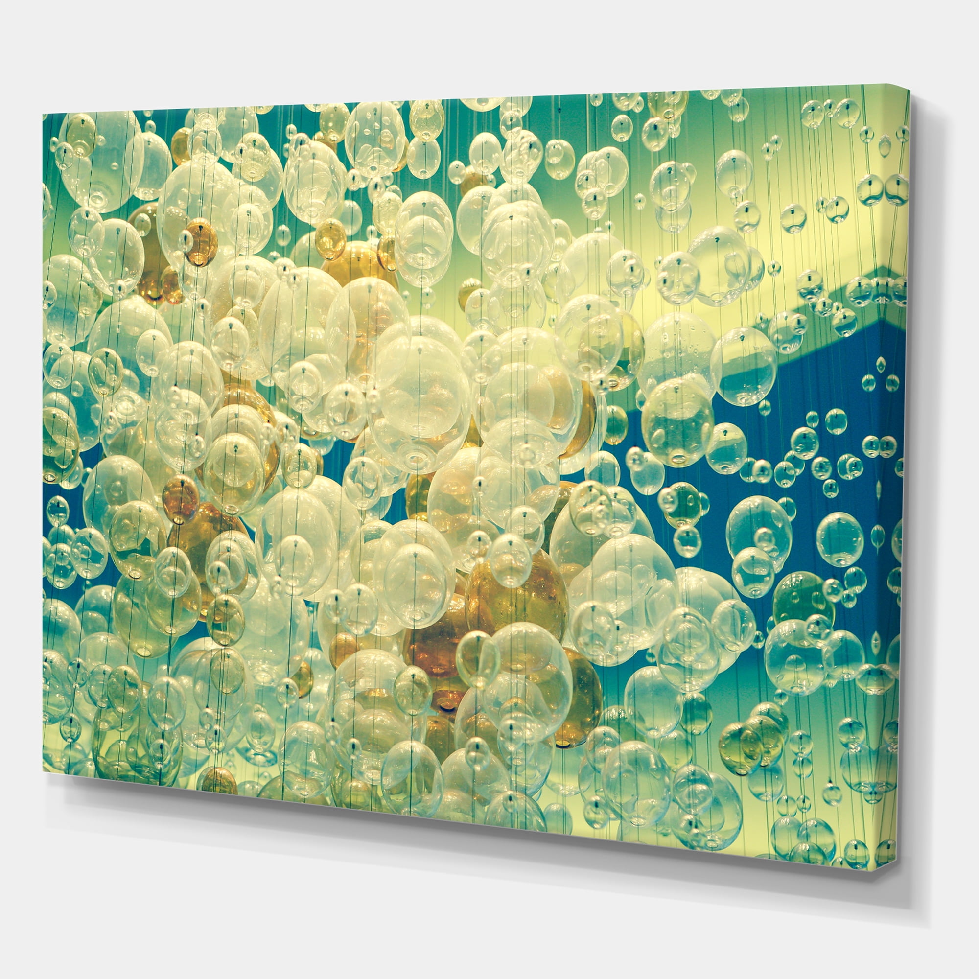 Designart ' Chandelier In The Form of Balls Abstract Art I ' Modern Canvas Wall Art Print