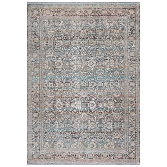 SAFAVIEH Signature Jaylyn Oriental Area Rug, Turquoise/Beige, 6'7" x 9'6"