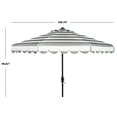 thumbnail image 3 of Safavieh Maui 9' Market Crank Striped Tilt Patio Umbrella, Grey/White, 3 of 6
