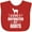 Red, variant on Inktastic Easily Distracted by Goats Boys or Girls Baby Bib