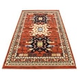 thumbnail image 4 of Unique Loom Taftan Collection Geometric Tribal Area Rug, 4 x 6 Feet, Terracotta/Ivory, 4 of 5