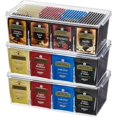 thumbnail image 1 of Lifewit 3 Pack Plastic Stackable Tea Bag Organizer, Divided Storage Bin Box for Kitchen Cabinets, Countertops, Pantry, Hold Coffee Pods, Sugar Packets, Condiments, 8 Sections, 1 of 7