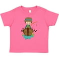 thumbnail image 3 of Inktastic Fishing Boy, Fisherman, Fishing Rod, Brown Hair Boys Baby T-Shirt, 3 of 5
