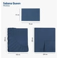 thumbnail image 4 of Juego De Sabanas Queen Size 100% Poliéster Microfibra 4 Pzs Modelo Azul Oscuro, 4 of 4