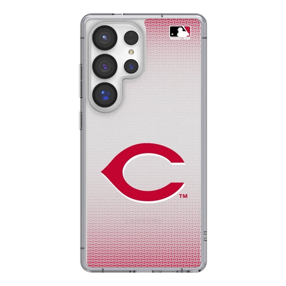 Cincinnati Reds Linen Logo Galaxy Clear Case