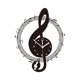 thumbnail image 1 of Reloj de pared con notas musicales, decoración de pared para el hogar, fácil de leer, reloj colgante de acrílico 30 cm, 1 of 9