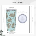 thumbnail image 3 of Sea Turtle Tumbler 20oz Blue Ocean Beach Stainless Steel Insulated Tumblers with Lid and Straw Animal Travel Coffee Mug Tea Wine Cups Water Bottle Gifts for Men Women Turtle Lover, 3 of 6