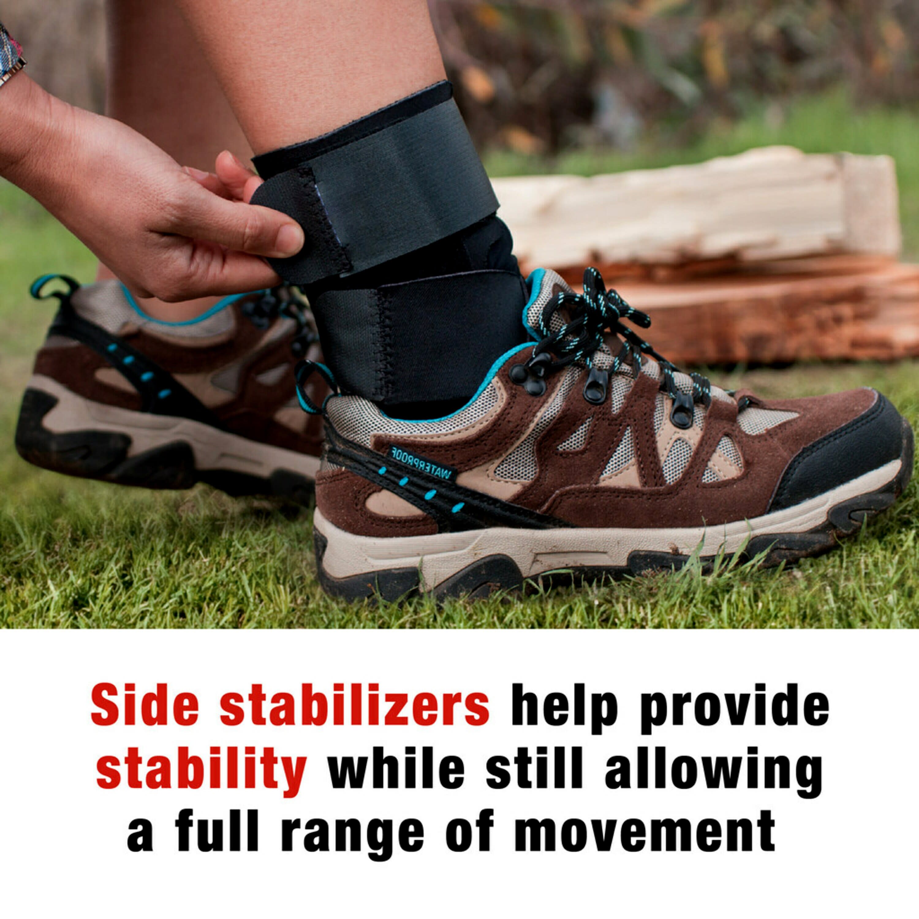 ACE Brand Deluxe Adjustable Ankle Stabilizer, Black – One Size Fits Most - image 4 of 6