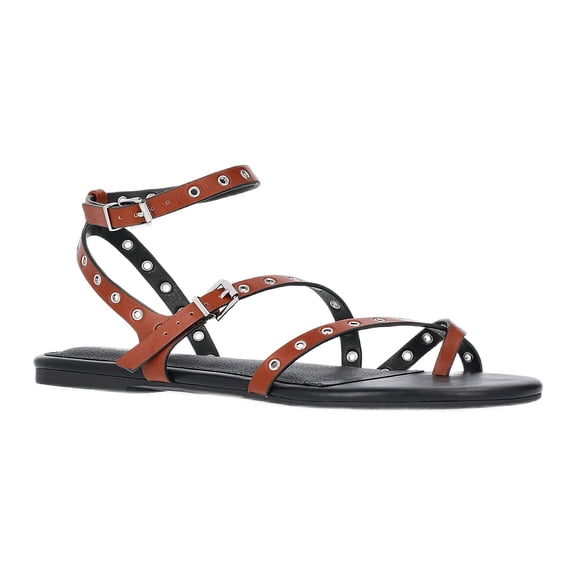 No Boundaries Women's Strappy Flat Sandals