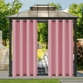 thumbnail image 2 of DONGPAI Outdoor Curtain for Patio Waterproof 52 x 96 Inch Windproof Thermal Insulated Top and Bottom Grommets Light Blocking Outside Curtains Keep Privacy for Yard/Porch, 1 Panel, Pink, 2 of 8