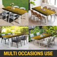 thumbnail image 5 of Yellow Geometric Table Cloths for 4 Foot Rectangle Tables, Modern Abstract Art Ombre Patio Waterproof Elastic Fitted Tablecloths, Washable Rectangular Table Cover for Camping, 5 of 8