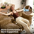 thumbnail image 4 of JONPONY 109" Modular Sectional Sofa,Boucle Couch Set,U-Shaped Sleeper Sofa for Living Room,Brown, 4 of 9