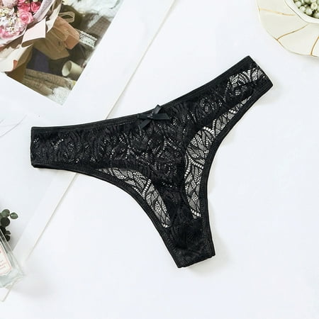 

FZM Low Lace Patchwork For In Women Color Panties Thong Waist Solid