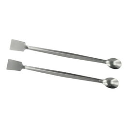 Stainless Steel Double Ended Micro Lab Scoop Spoon Half Round & Flat