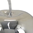 thumbnail image 3 of Benjara Masu Tabletop Accent Decor- 16" Apple Design- Silver Resin Body, 3 of 6