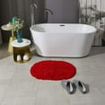 thumbnail image 3 of LOHAS Home Bath Mat, 32x20 inches, Soft Microfiber Bathroom Rug, Oval, Red, 3 of 7