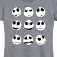 thumbnail image 3 of The Nightmare Before Christmas - Jack Face Grid - Women's Short Sleeve Graphic T-Shirt, 3 of 5