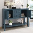thumbnail image 4 of Cambridge Series Vintage Console Table with Ample Storage For Small Drawers and Bottom Shelf for Entryway Console Table for Living Rooms, Entrances, Kitchens-Light Navy, 4 of 9
