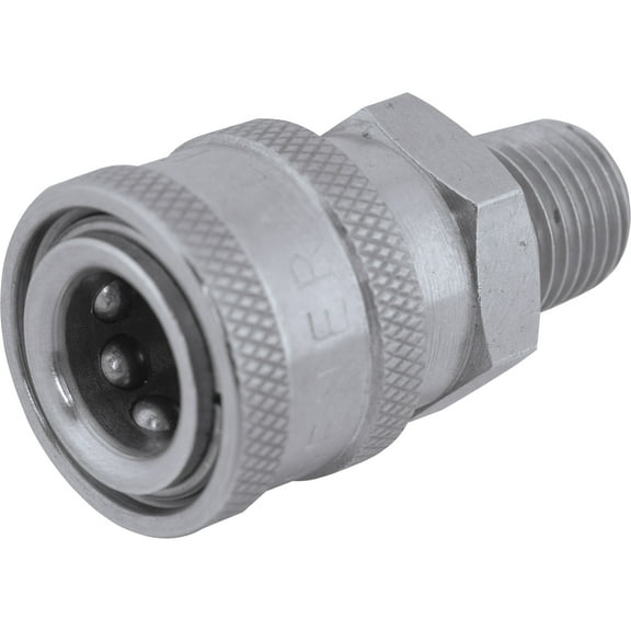 General Pump Pressure Washer Quick Coupler, 5000 PSI, 3/8in. Male, Stainless Steel, Model# ND10075P