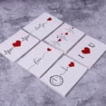thumbnail image 4 of Tarjeta de invitación en blanco Simple, tarjeta de agradecimiento con patrón de corazón de electrocardiograma, tipo plegable, tarjeta de felicitación para pequeñas empresas, 10 piezas, 4 of 4