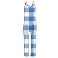 thumbnail image 5 of Baqcunre Women's Jumpsuit, Women's Spring V Tie Pocket Loose Casual Jumpsuit Blue S, 5 of 5