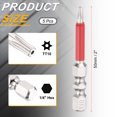 thumbnail image 2 of Uxcell 5 piezas de destornillador Torx TT10 de 1/4" de vástago hexagonal de 2" (50 mm) magnético, a prueba de manipulaciones, brocas de estrella de 6 puntos, destornilladores industriales de acero S2., 2 of 6