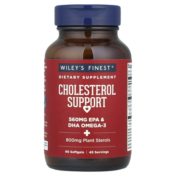 WILEY´S FINEST| Colesterol sop - 560MG EPA & DHA OMEGA-3 + 800mg plant sterols - 90 softgels
