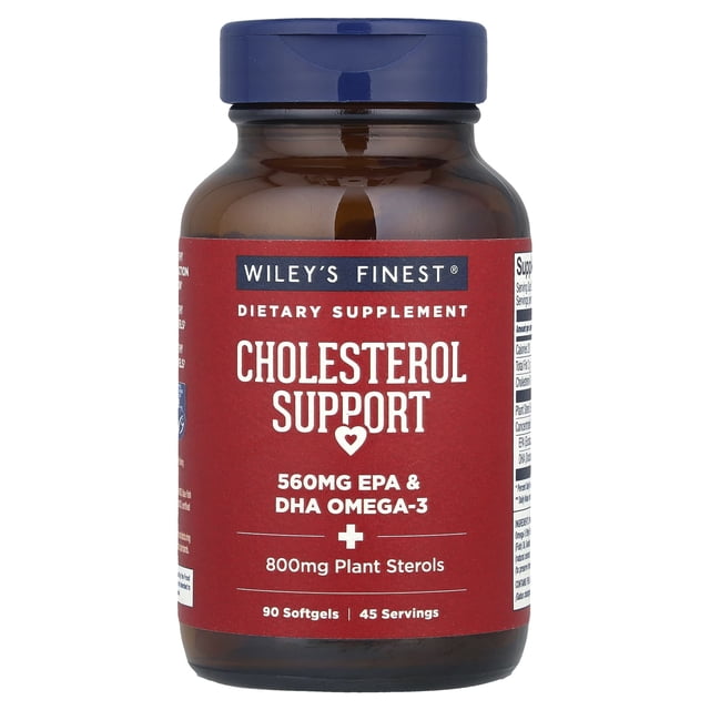 WILEY´S FINEST| Colesterol sop - 560MG EPA & DHA OMEGA-3 + 800mg plant sterols - 90 softgels