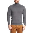 thumbnail image 4 of Arthur Black Men's Solid Gray Pullover Cotton Blend Turtleneck Sweater Shirt, 4 of 11
