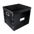 thumbnail image 2 of Snap-N-Store Caja de almacenamiento para discos de vinilo - 12" - Paquete de 2 - Caja con capacidad para 75 álbumes de vinilo - Negro, 2 of 5