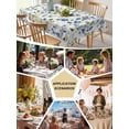 thumbnail image 6 of Blue Yellow Floral Spring Tablecloth Rectangle Table Cloth 60x102, Waterproof Tablecloth Outdoor Table Cloth, Summer Botanical Green Pastoral Washable Table Cover for Kitchen Dinning Party, 6 of 8
