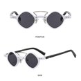 thumbnail image 3 of Gafas de sol cuadradas redondas pequeñas Hippie para hombres y mujeres, Retro Steam Punk, Vintage gradiente, gafas de conducción UV400, 3 of 5