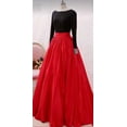 thumbnail image 2 of Romantic Red Taffeta Maxi Skirt With One Pocket Handmade Lined any Special Occasion, 2 of 6