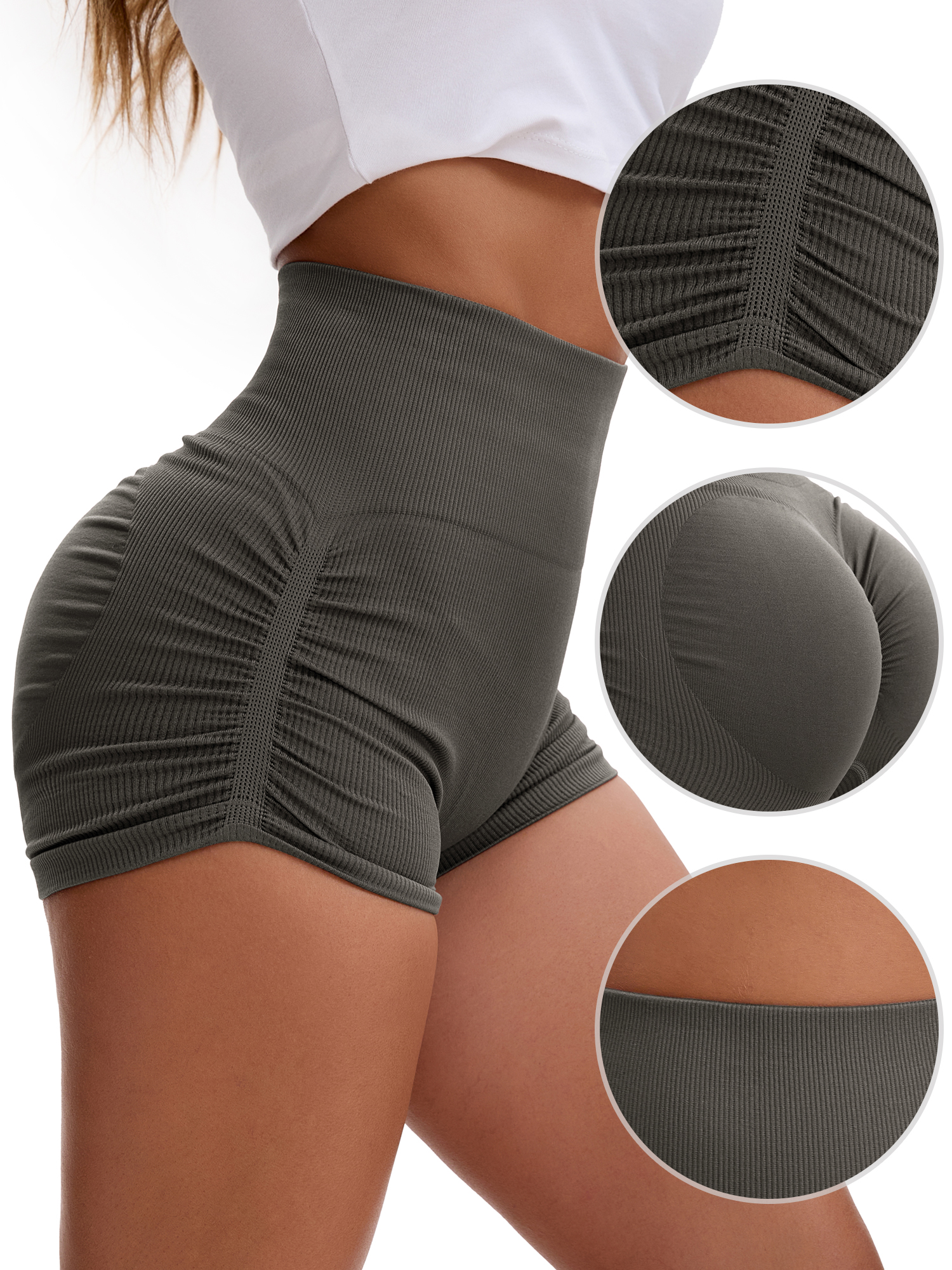 Unique Bargains Women's Slimming Waist Butt Lifter Control Panties S Gray