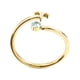 thumbnail image 2 of Zodiac Adjustable Open Ring for Women with Sparkly Zircon, 2 of 3