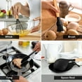 thumbnail image 6 of BBQ Cooking Utensils Set 33-Piece Silicone Kitchen Cooking Utensils Set with Holder, Wooden Handle Heat Resistant Cookware Utensils Set, Non-Stick Kitchen Tools for Baking Cooking, Black, 6 of 10