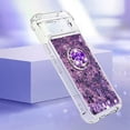 thumbnail image 4 of Funda para Google Pixel 8A 5G con Brillo Líquido Flotante, Purpurina, Parachoques y Anillo Giratorio Soporte, 4 of 5